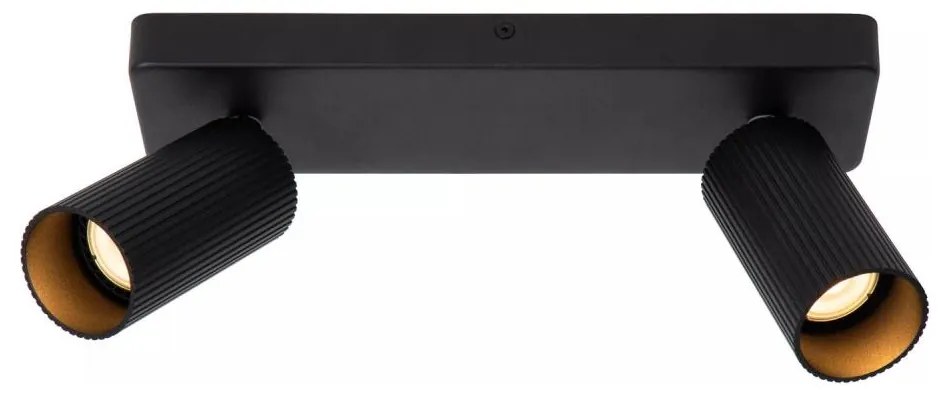 Lucide 09939/02/30 - Bodové svietidlo CLUBS 2xGU10/40W/230V čierna