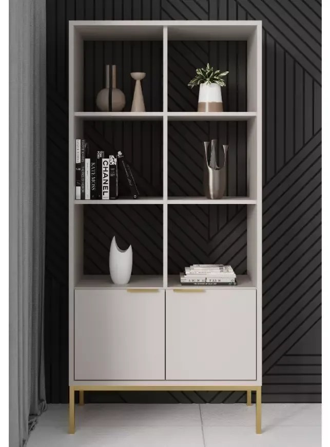 Knižnica Austin 80 cm kašmír/zlatá