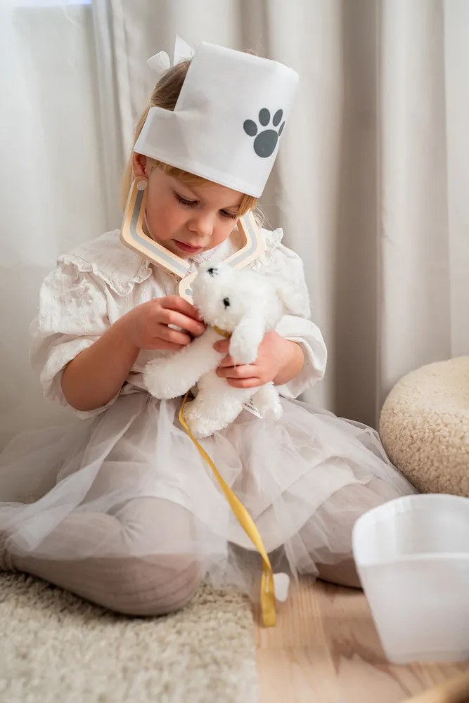 Jabadabado detský drevený veterinárny kufrík so stetoskopom a magnetickým uzáverom