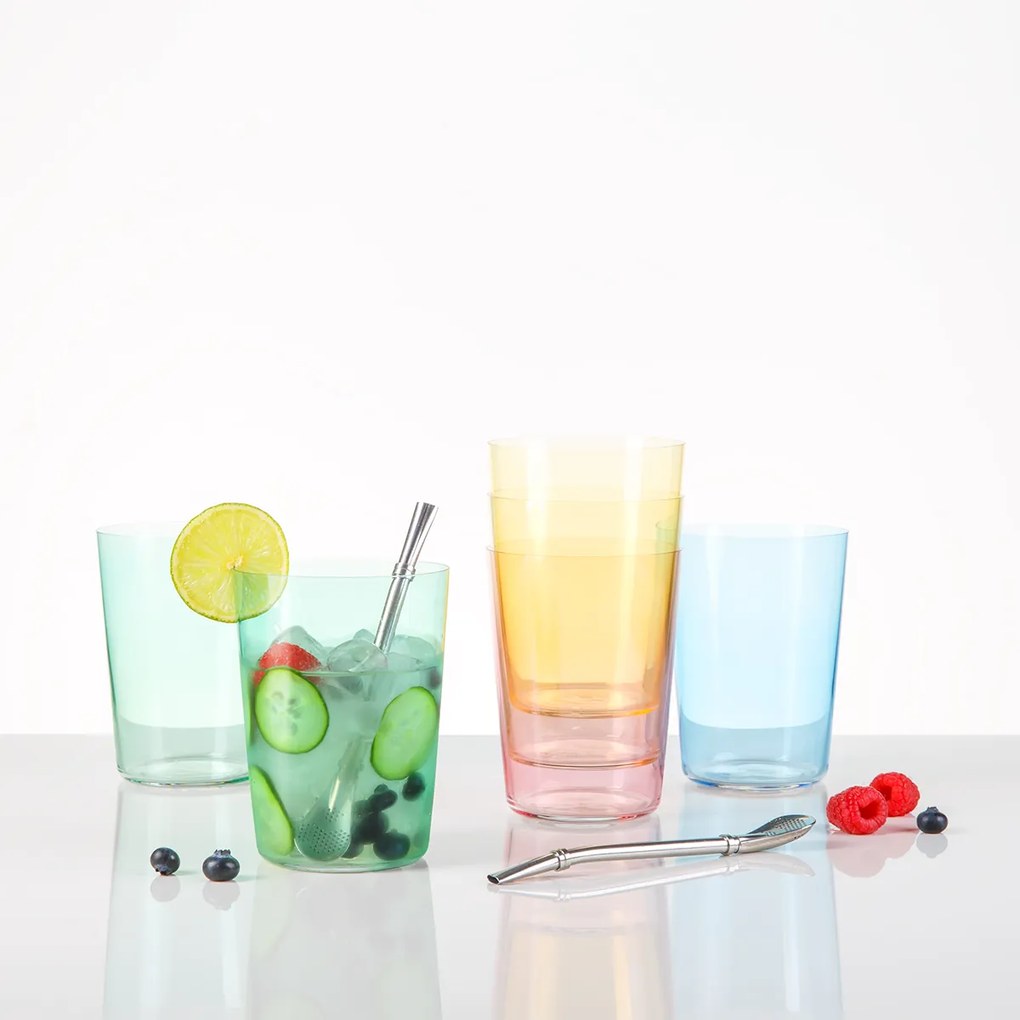 Poháre Tumbler zelené 515 ml set 6 ks – 21st Century Glas Lunasol META Glass - 322661