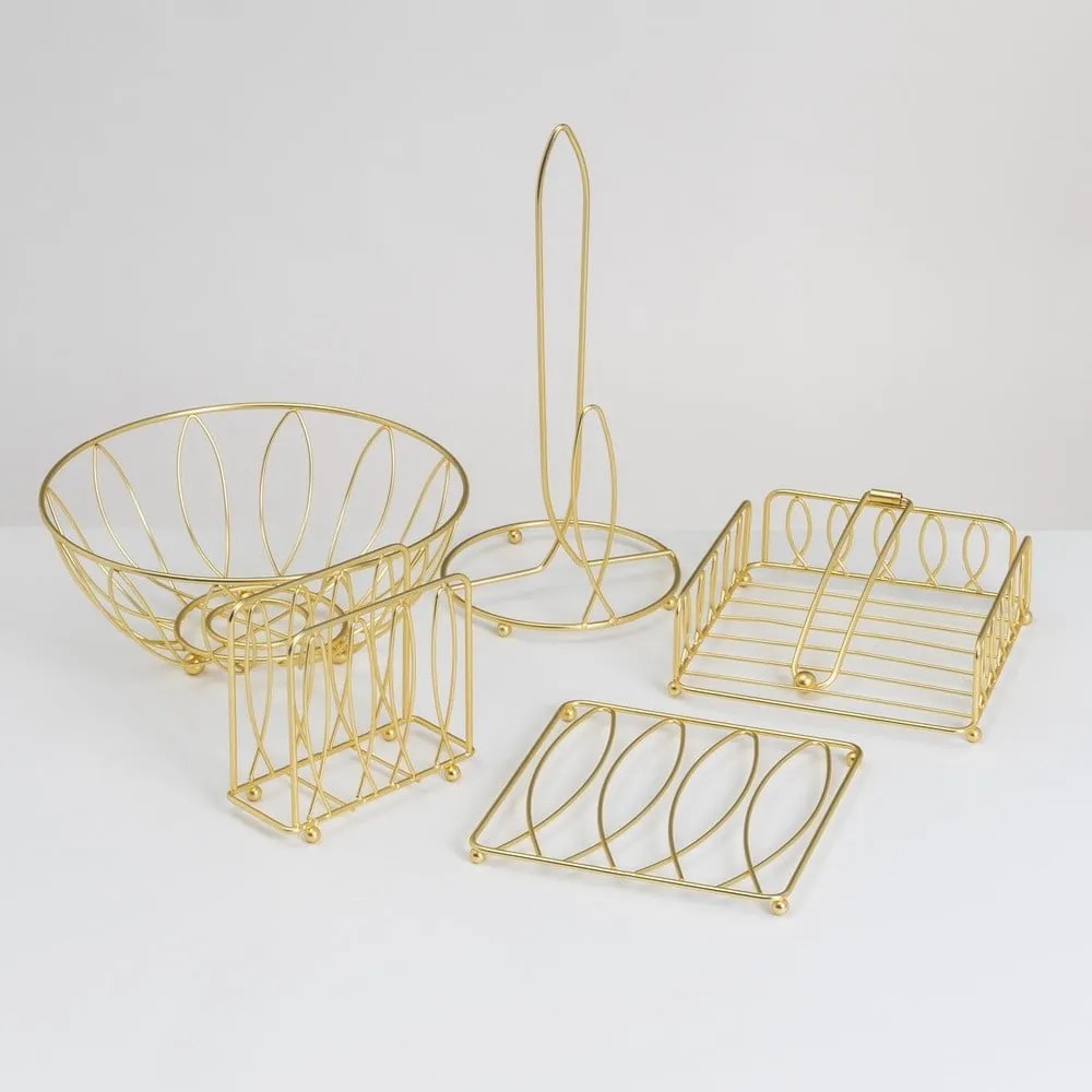 Kovový stojan na papierové utierky v zlatej farbe ø 16 cm – Casa Selección