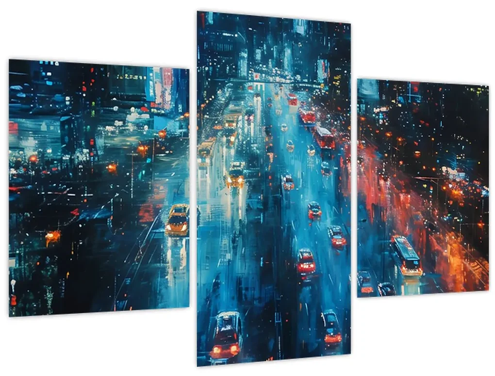 Obraz - Veľkomesto, olejomaľba (90x60 cm)