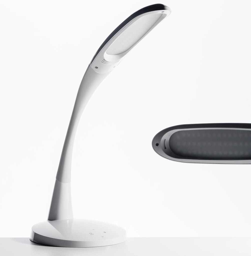 Stolná LED lampa Soleto, biela