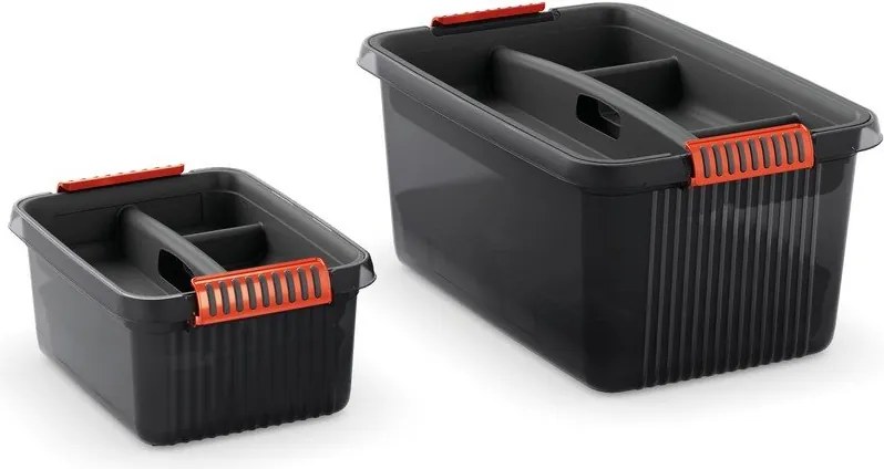 Sivý plastový rozdeľovač do úložného boxu 54,5x36x8,5 cm K Latch Box – KIS