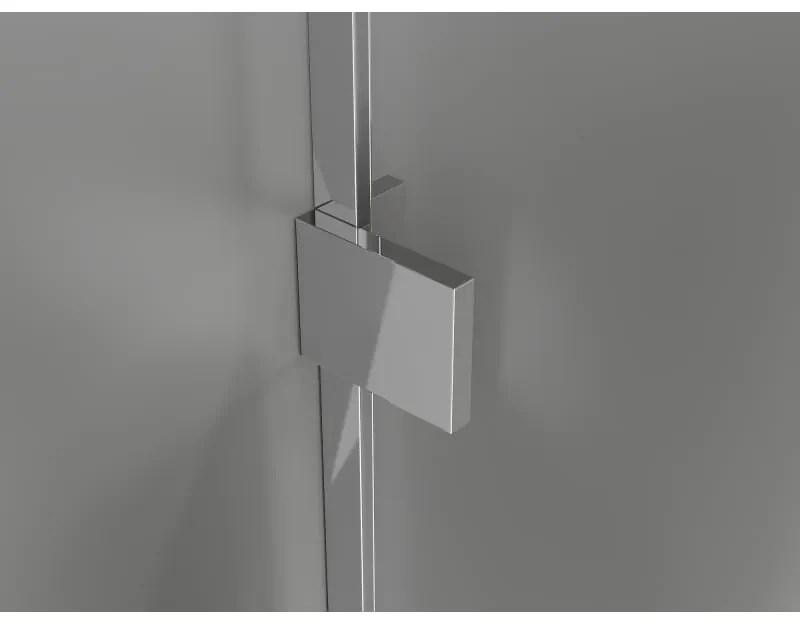 Mexen Lunar T, sklopný sprchový kút pravý 135 x 110 cm, 8mm číre sklo, chrómový profil, 834T-135-110-01-00-P