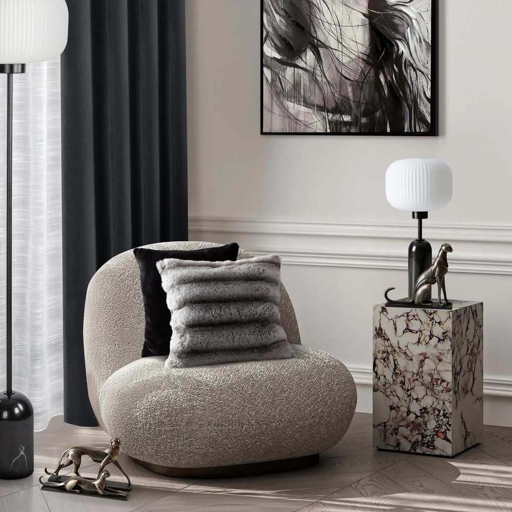 DEKORAČNÁ SOŠKA MADOX 37X7X22 CM TMAVOSIVÁ