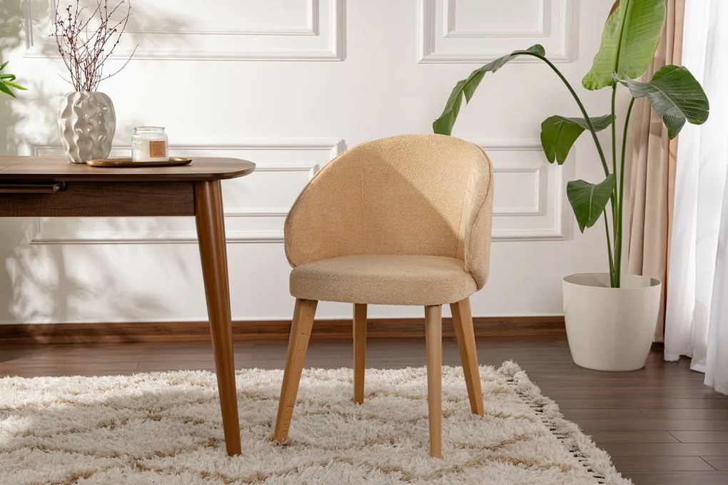 Sada jedálenských stoličiek Bentley Beige andLight Oak, 2 ks