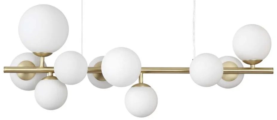 Ideal Lux - LED Luster na lanku PERLAGE 10xG9/3W/230V 81 cm zlatá/biela