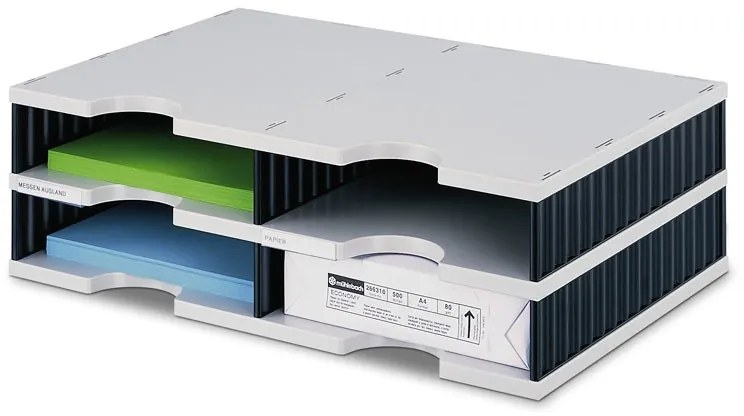 Triediace moduly, 4 priehradky, čierna