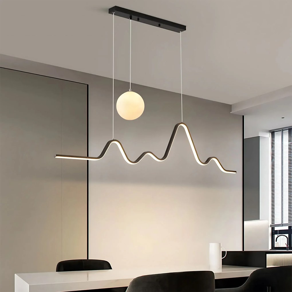 Toolight Toolight, LED závesné osvetlenie 120cm, 36W, 3000K, LHJ033-CP, čierna matná, OSW-60020