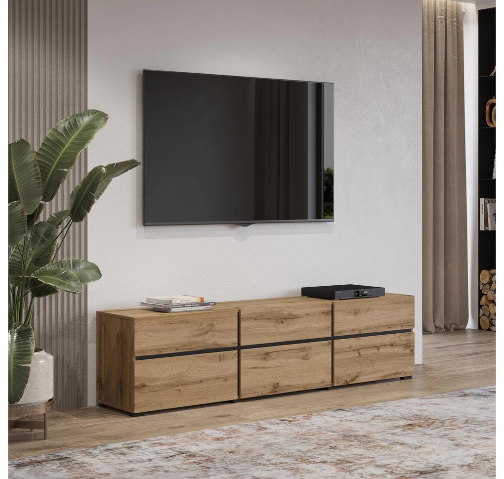 TV stolík/skrinka Crossroad Typ 41 (dub wotan). Akcia -10%. Vlastná spoľahlivá doprava až k Vám domov. 1108266