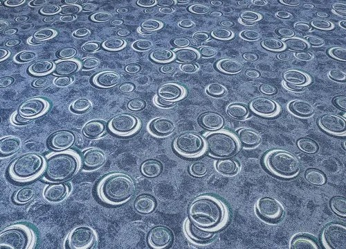 Koberce Breno Metrážny koberec DROPS 74, šíře role 400 cm, modrá, viacfarebná