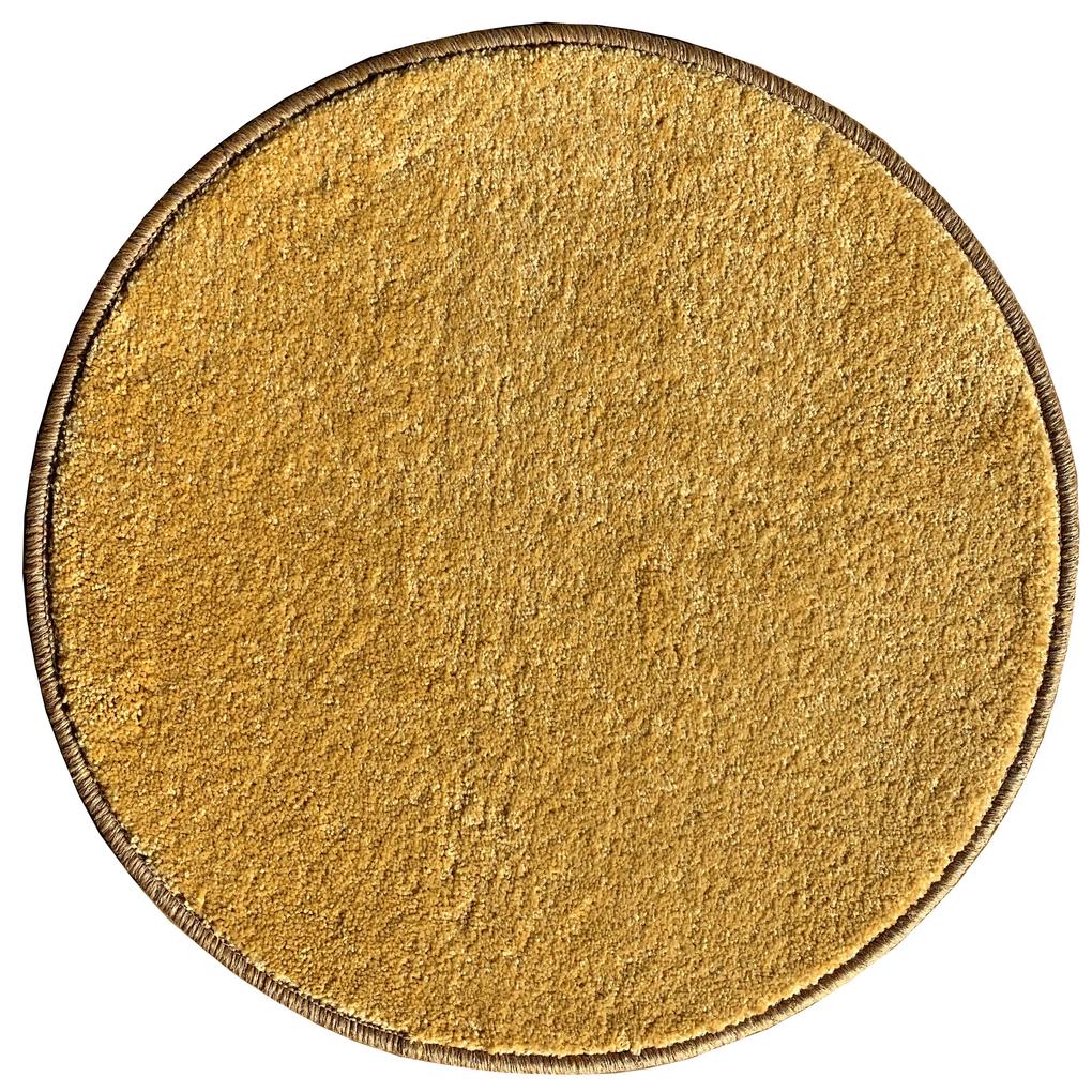 Vopi koberce Kusový koberec Eton Exklusive žltý kruh - 200x200 (priemer) kruh cm