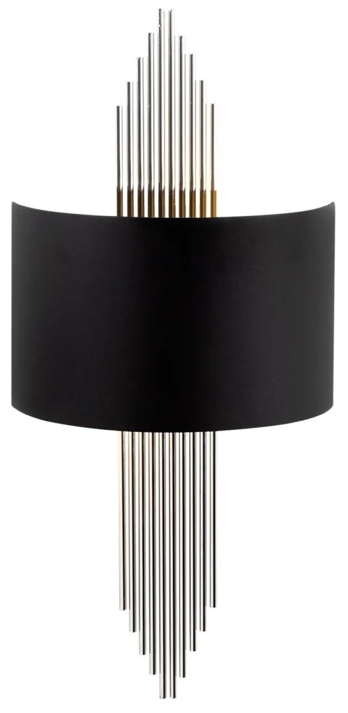 Nástenné svietidlo Miko I čierna/strieborná