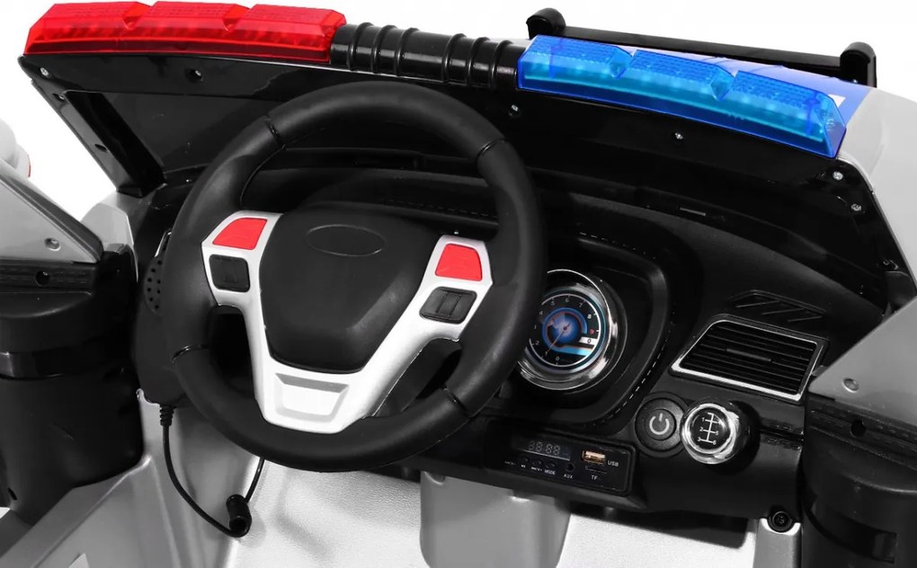 Ramiz Detské policajné SUV na batérie + sirény + svetlá + megafón + diaľkové ovládanie