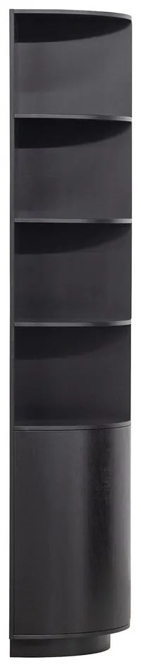 Čierna modulárna knižnica z borovicového dreva 78x210 cm Finca – WOOOD