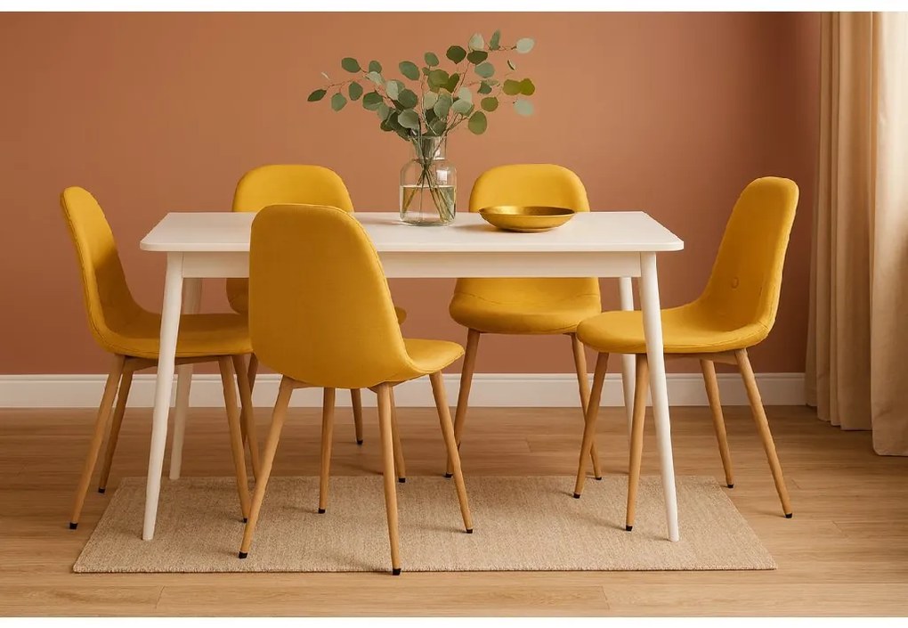 Noela Látková jedálenská stolička MARIE žltá