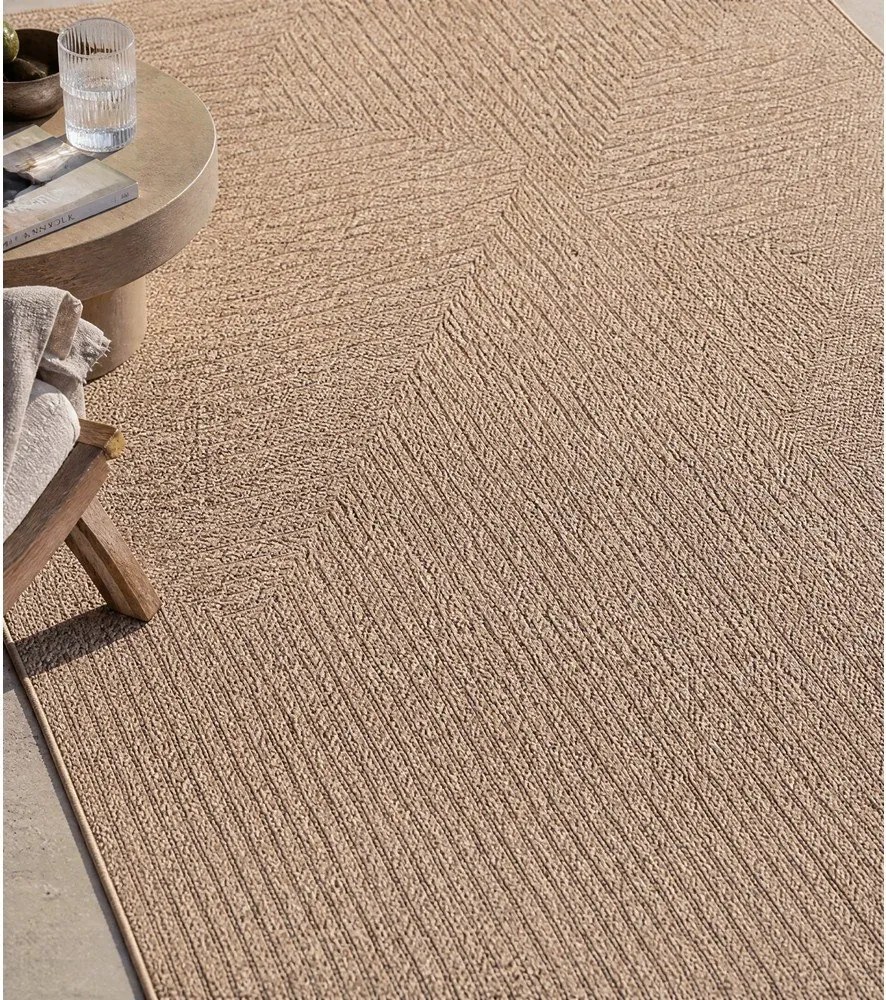 Hnedý vnútorný a vonkajší koberec 80x150 cm Timber 1404 – Ayyildiz Carpets