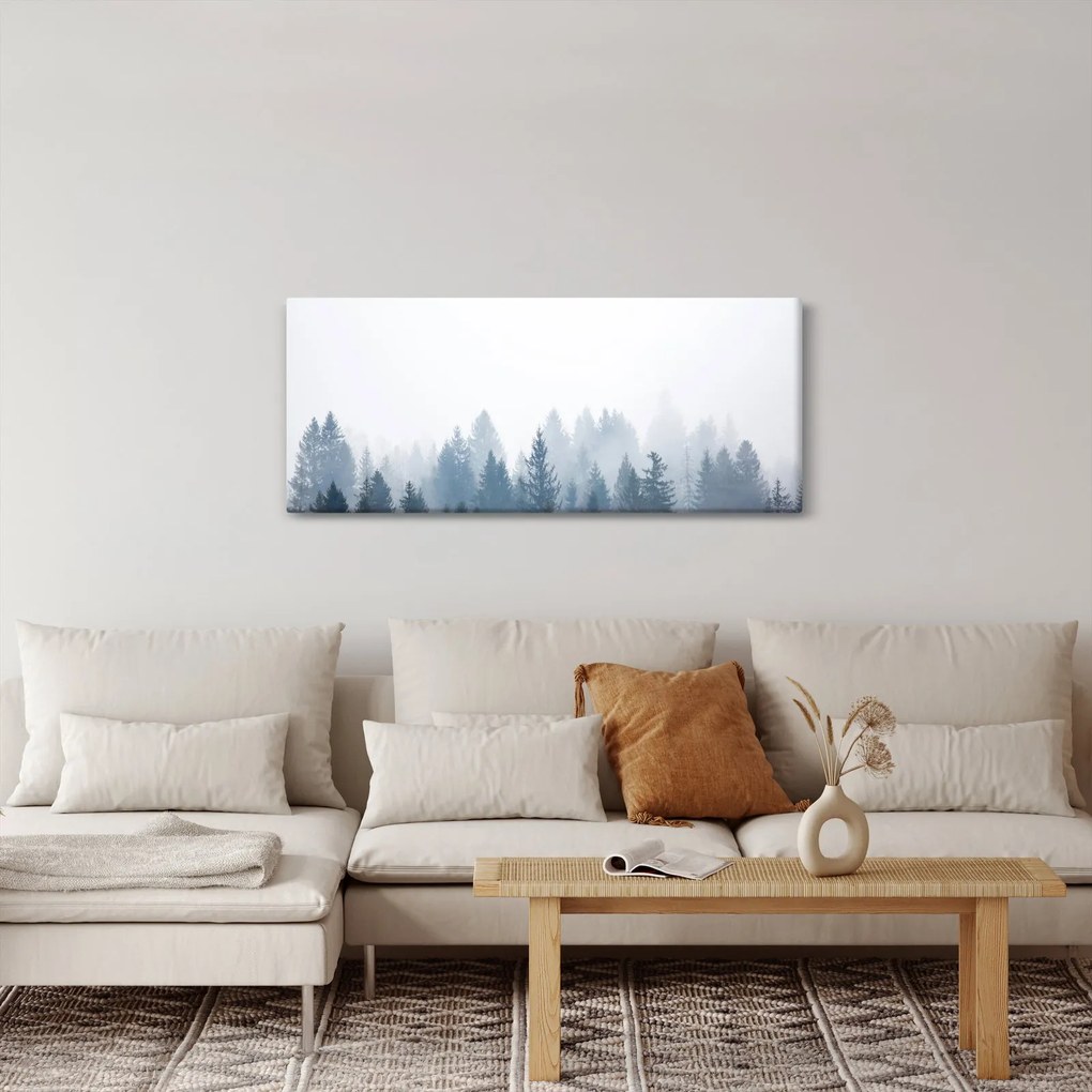 Obraz - Zahmlený les (120x50 cm)