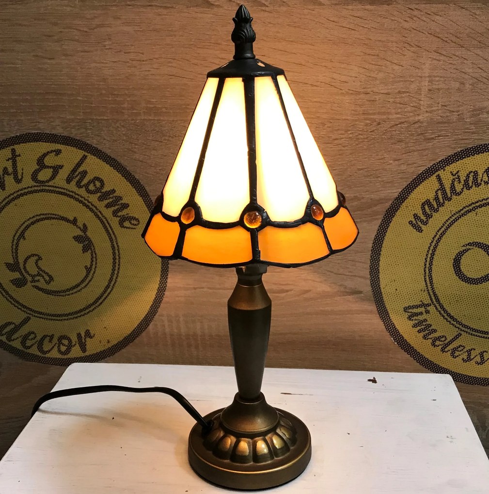 Tiffany lampa na nočný stolík vitráž Prezent 91 32*16