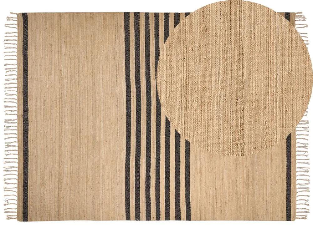 Jutový koberec 300 x 400 cm béžový ERICEK Beliani
