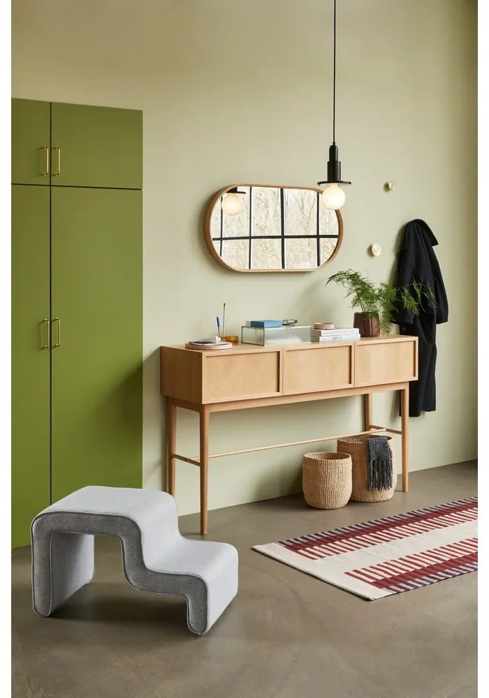 Konzolový stolík v dekore duba v prírodnej farbe 38x150 cm Herringbone – Hübsch
