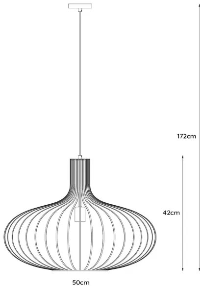 Lucide 78374/50/30 - Závesné svietidlo MANUELA 1xE27/60W/230V čierne 50 cm