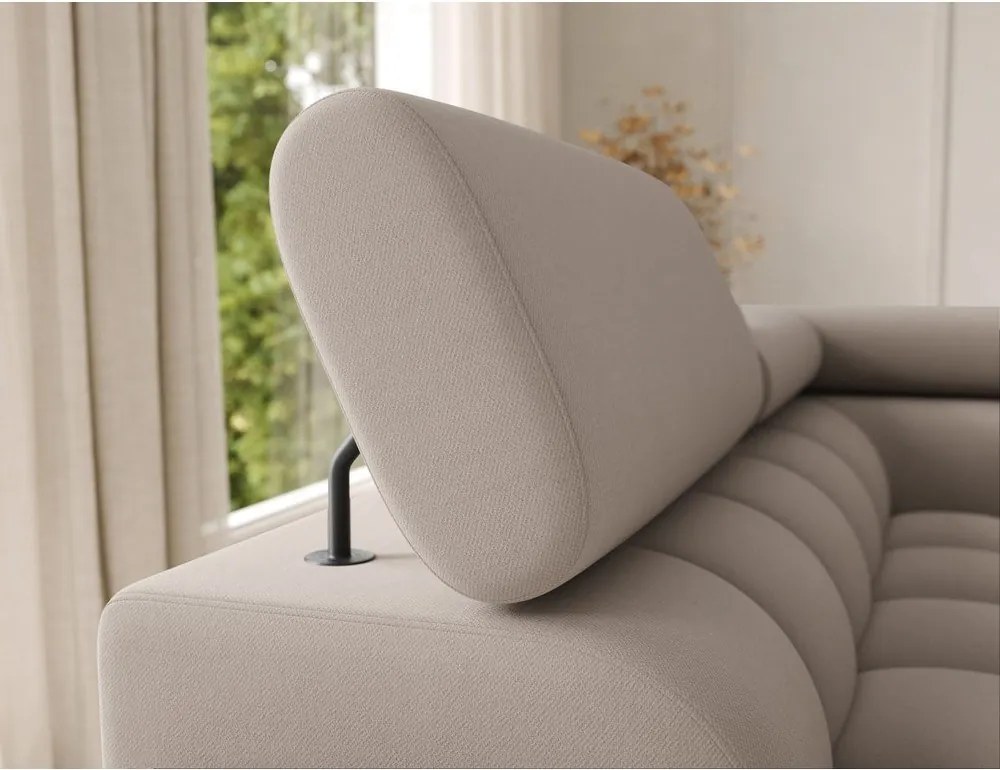 Svetlohnedá zamatová rozkladacia rohová pohovka (ľavý roh/do tvaru "U") Feraria – ELTAP