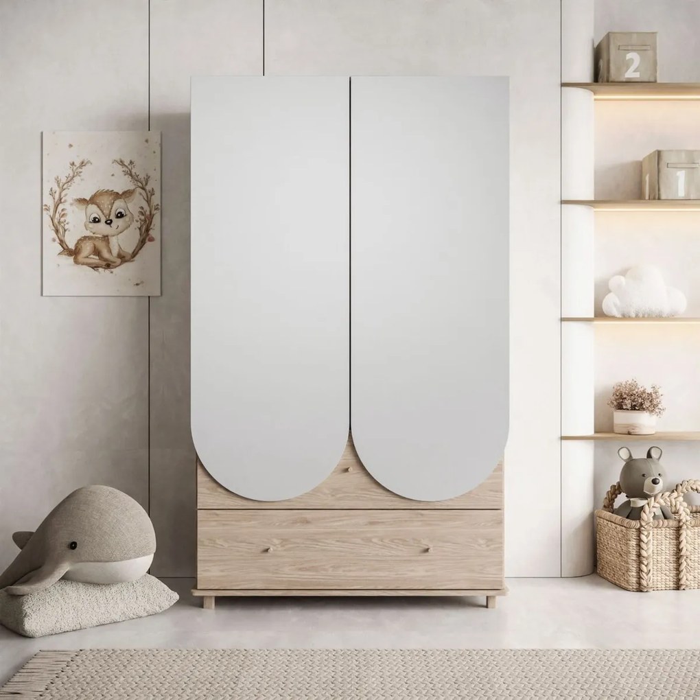 DVOJDVEROVÁ ŠATNÍKOVÁ SKRIŇA ELSA DO DETSKEJ IZBY KAŠMÍR 119 cm