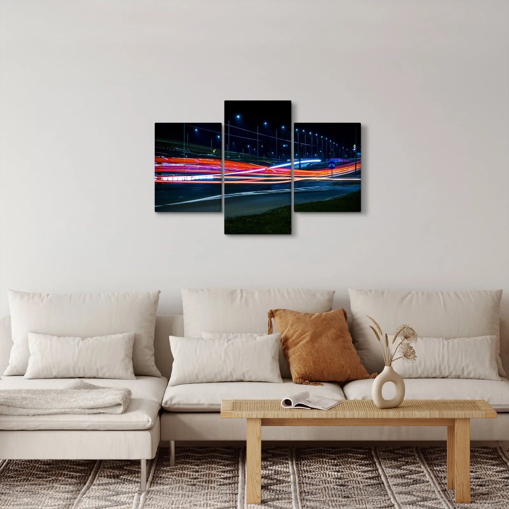 Obraz nočného mesta (90x60 cm)
