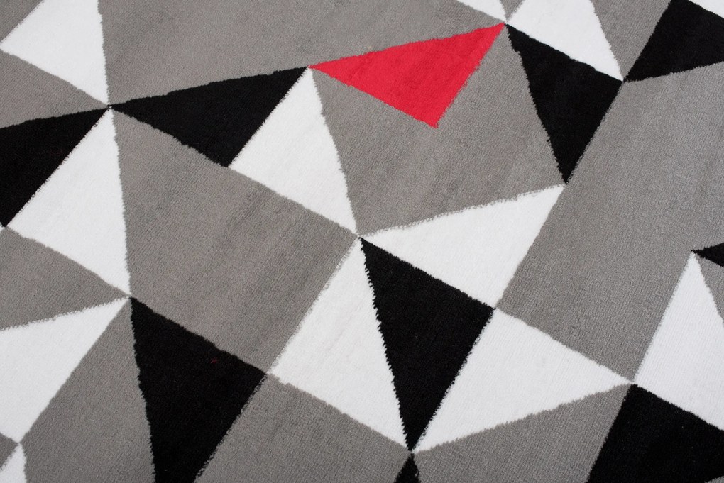 TA Koberec Z896D GRAY MAYA PP ESM Biely Obdĺžnikový Rozmer: 130x190 cm