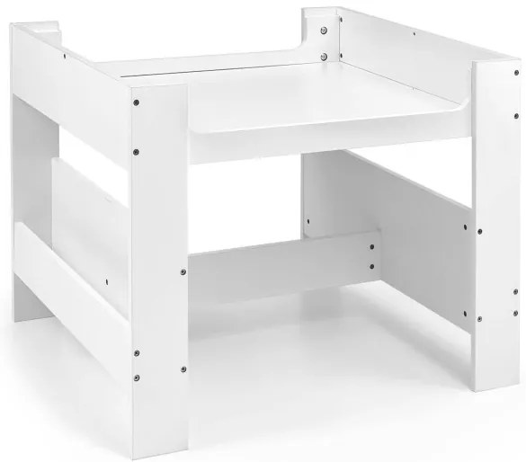 Detský stôl SVEN biely / čierny s dvomi stoličkami