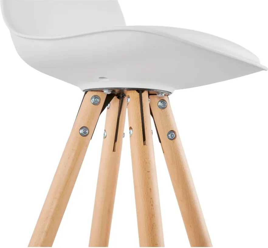 Biela barová stolička Kokoon Anau, výška sedu 64 cm