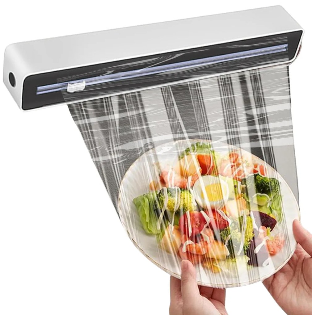 Orion Rezačka na potravinársku fóliu, plastová, s prísavkami do zásuvky, čierno - biela