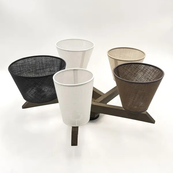 Brilagi - LED  Prisadený luster ANTHONY 5xE14/40W/230V dub orech