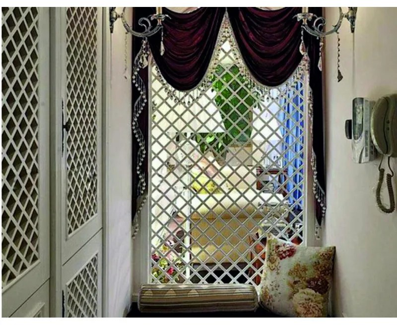 Zrkadlové dekoračné nálepky z akrylu na stenu, sklo a obkladačky | SENTOP FB-FA501