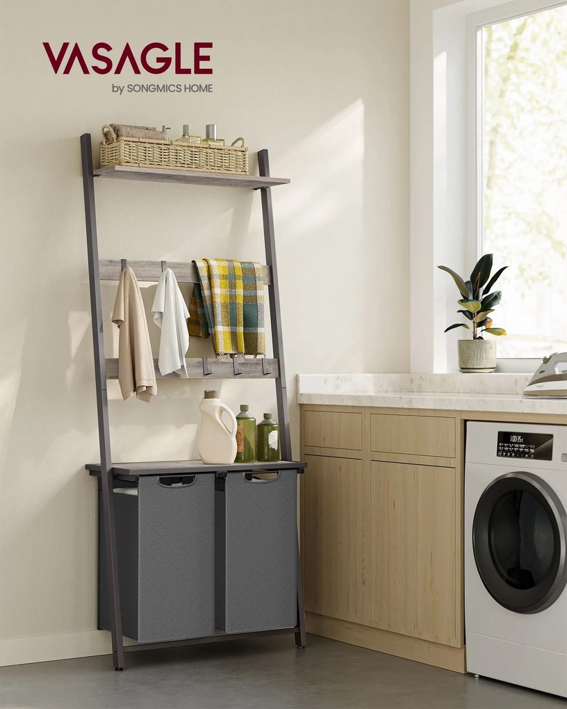 VASAGLE Kôš na bielizeň 92 l SONGMICS BLH221 Farba: sivá