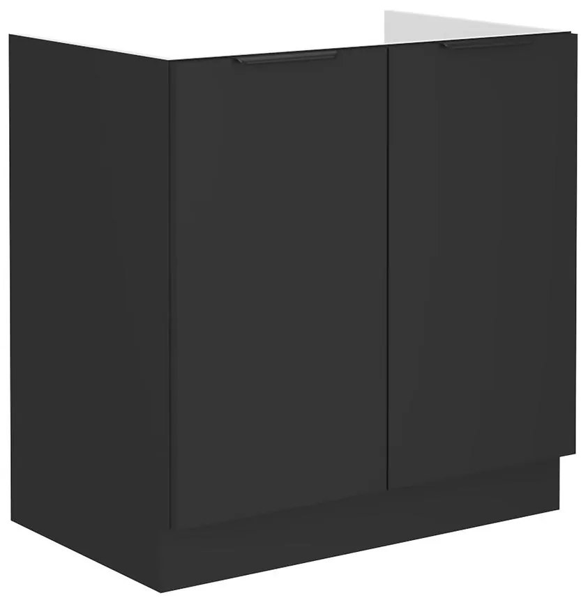 Kuchynská skrinka Siena čierna mat 80zl 2f bb