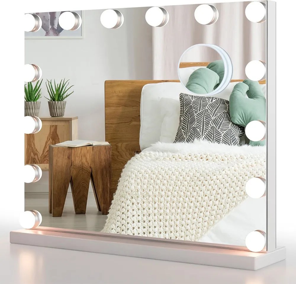 Stolný kozmetický zrkadlo s LED osvetlením