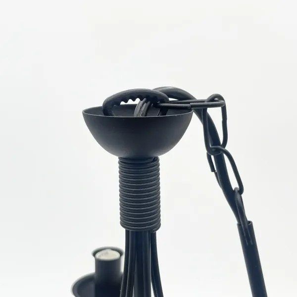Luster na reťazi ANTON 6xE14/60W/230V čierny