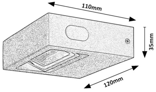 Rabalux 7052 - LED Vonkajšie nástenné svietidlo GANGES LED/7W/230V IP65