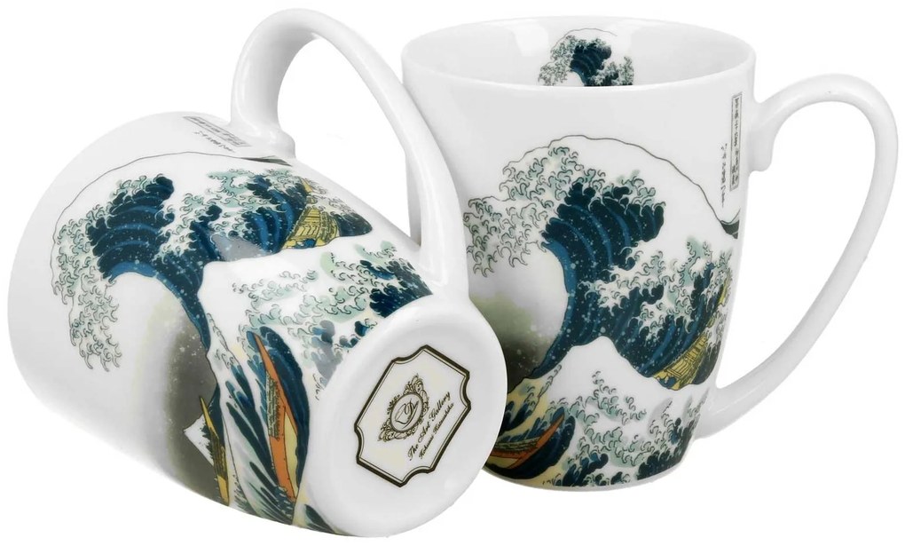 Porcelánový hrnček Hokusai The Great Wave 350 ml sada 2ks