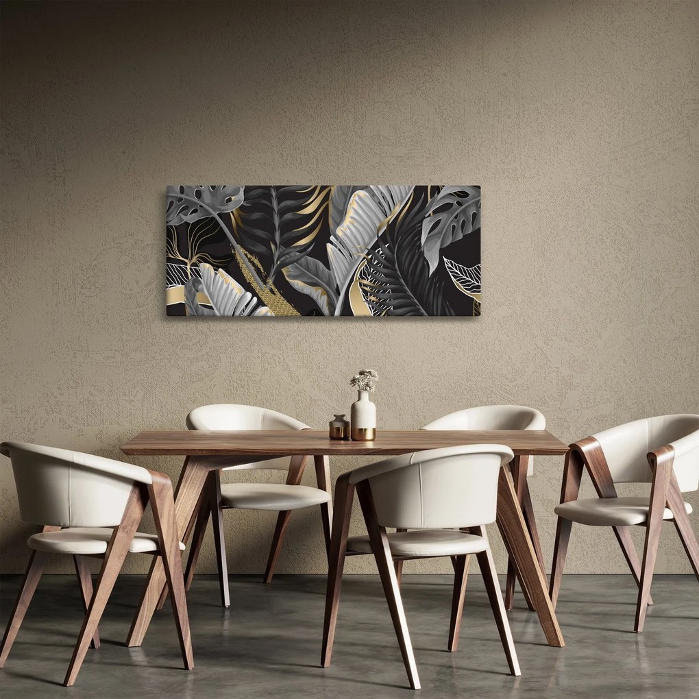Obraz - Zlatá džungľa (120x50 cm)