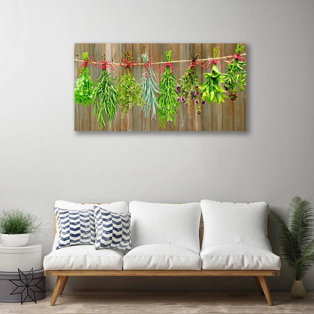 Obraz Canvas Sušené byliny listy príroda 125x50 cm