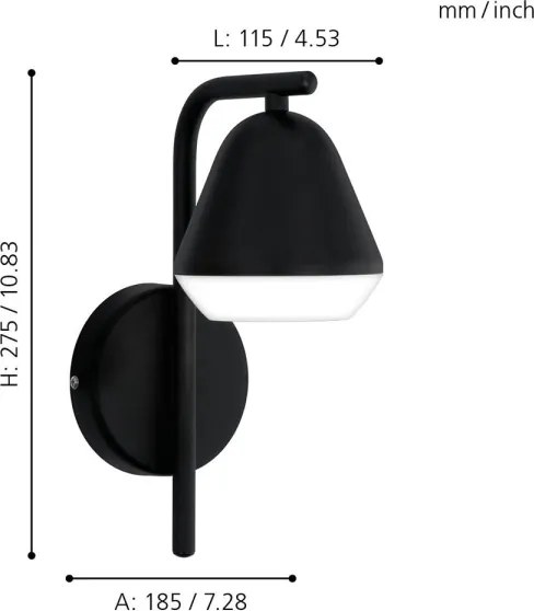 Eglo 99034 - LED nástenné svietidlo PALBIETA 1xGU10/3W/230V