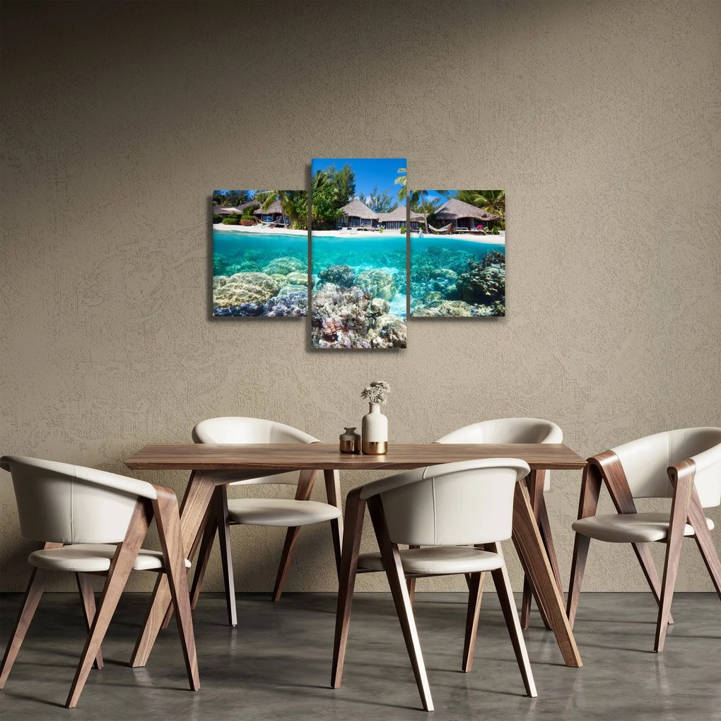 Obraz pláže na tropickom ostrove (90x60 cm)