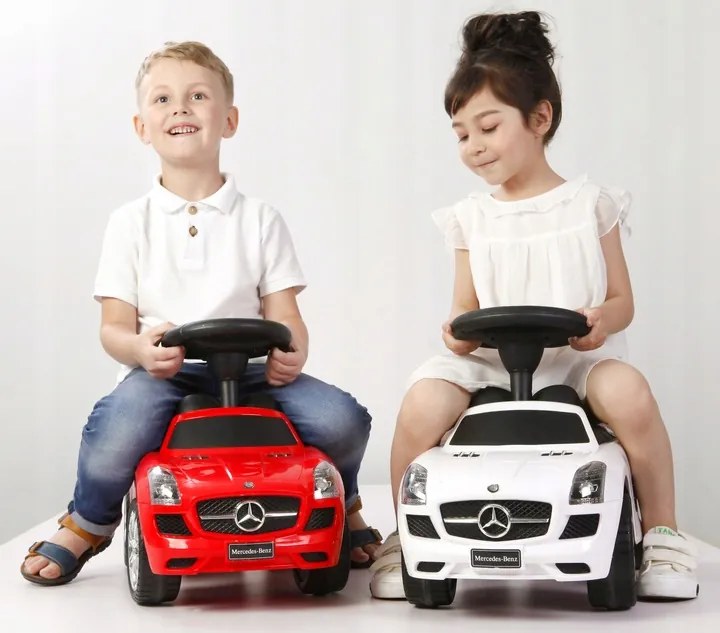 MULTISTORE Pojazdné autíčko Mercedes SLS AMG biele pre deti