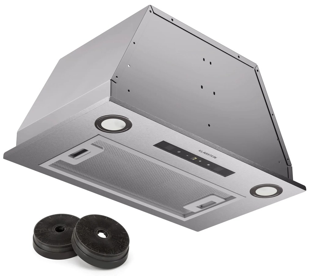 Klarstein Paolo 52, podskrinkový digestor 52 cm 439 m³/h LED Touch A++