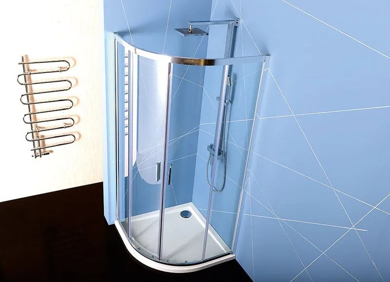 Polysan EASY, 3-stenový sprchový kút 900-1000x900mm, pivot dvere L/P varianta, Brick sklo, EL1738EL3338EL3338