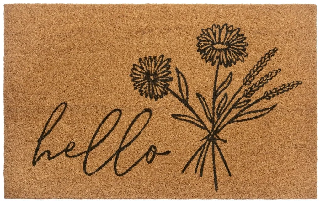 Rohožka Hello 105569 - na von aj na doma, 45x75, hnedá, chodba / predsieň, Hanse Home